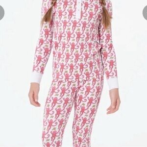 Roller Rabbit Pink Monkey Pajamas- 4T